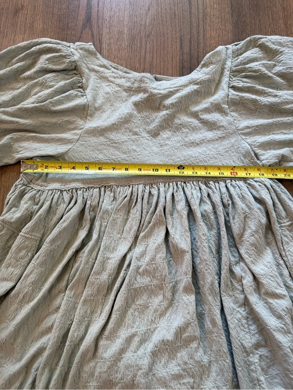 Free People Beach Light Sage Babydoll Midi Dress-Size Small